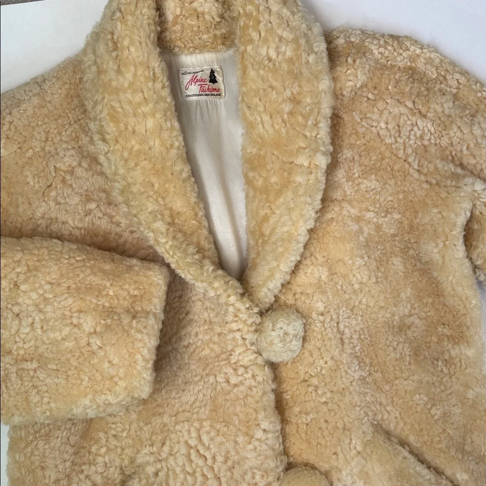 Vintage 50’s Alpine New Zealand Lambswool Sheepskin Sherpa Jacket Womens Small‎